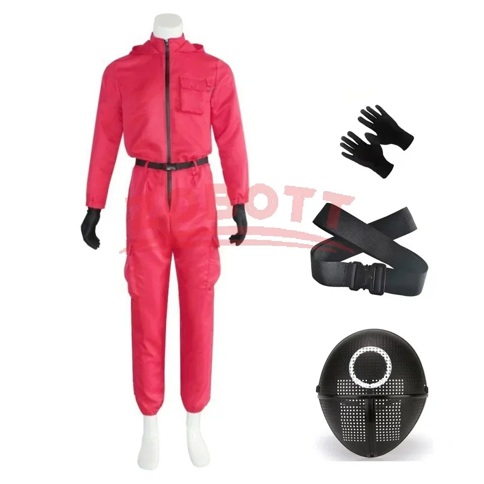 CosmoWear | Rosa Jumpsuit Kostumset Med Handsker Til Børn | Vanero
