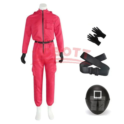 CosmoWear | Rosa Jumpsuit Kostumset Med Handsker Til Børn | Vanero
