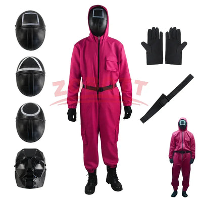 CosmoWear | Rosa Jumpsuit Kostumset Med Handsker Til Børn | Vanero