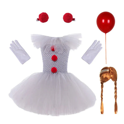 MoonCarnival | Pige Klovn Tutu Kjole Halloween Kostume | Vanero