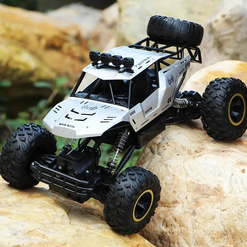 Fjernstyret Monstertruck | Ultimativ Off-Road Oplevelse med LED-Lys & Kraftfuld 4WD | Vanero