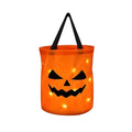 Græskar Slikpose | LED-Belysning & Sammenfoldeligt Design | Genanvendelig Sliktaske Til Halloween & Sæsonbegivenheder | Vanero