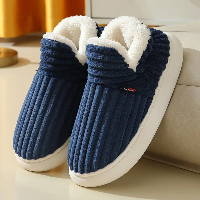 Unisex Fleece Hjemmesko | Bløde Flannel Slip-On Sutsko | Skridsikkert Indendørs Vinterfodtøj | Vanero