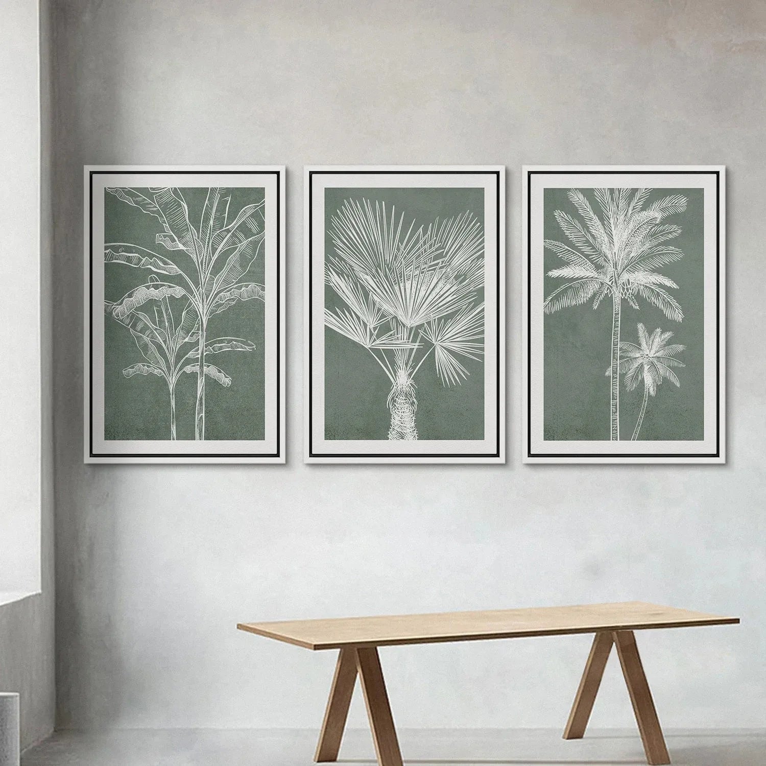 Botanisk Vægplakat | Tropisk Løvmotiv uden Ramme | Vægdekoration til Hjemmet | Vanero