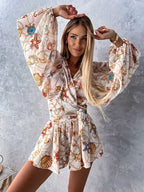 Dame Jumpsuit Polyester | Afslappet Pasform Jumpsuit | Let Sommerstil til Fritids- og Feriebrug | Vanero