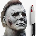 Halloween Gysermaske | Latex Ansigtsmaske Med Ar & Forbrændingseffekt | Helmaske Til Halloween, Cosplay & Temafester | Vanero