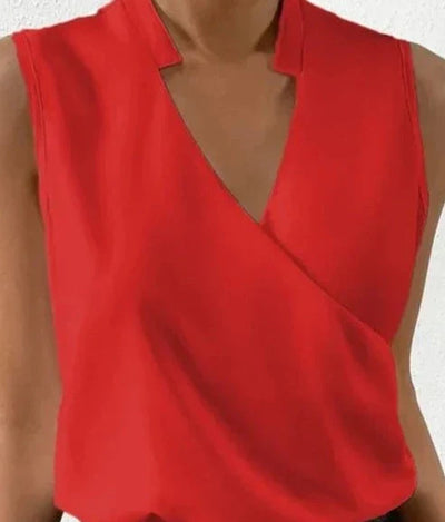 Elegant Chic l Ensfarvet top med stil l Vanero