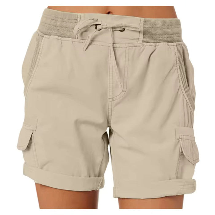 Dameshorts Bomuldsblanding | Afslappet Pasform Shorts | Design med Sidelommer til Sommer- og Fritidsbrug | Vanero