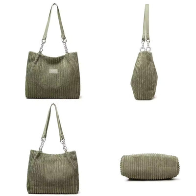 Yara | Sophisticated taske i ribbet velour l Vanero