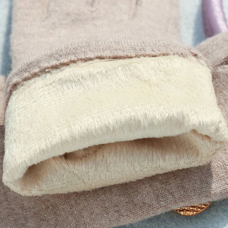 Vinterhandsker Cashmere | Elastisk Pasform Touchscreen Handsker | Touch-Kompatible Fingerspidser til Vinterbrug & Hverdagsbrug | Vanero