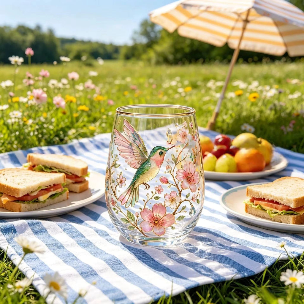 Dekorativt Drikkeglas | Blomstermønster & Filigranlignende Detaljer | Formet Glas Til Borddekoration & Servering Af Drikke | Vanero