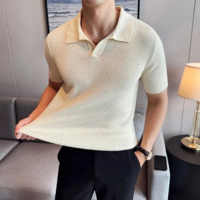 Mandlig V-Udskæring l Polo T-shirt Jeremy | Vanero