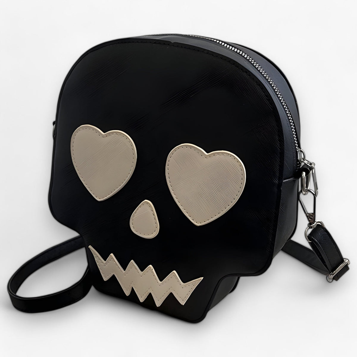 Spøgelse Crossbody Taske i PU | Justerbar Skulderrem | Halloween-Inspireret Håndtaske Til Casual & Kostumebrug | Vanero