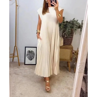 Tamara | Elegant Plisseret Maxikjole l Vanero