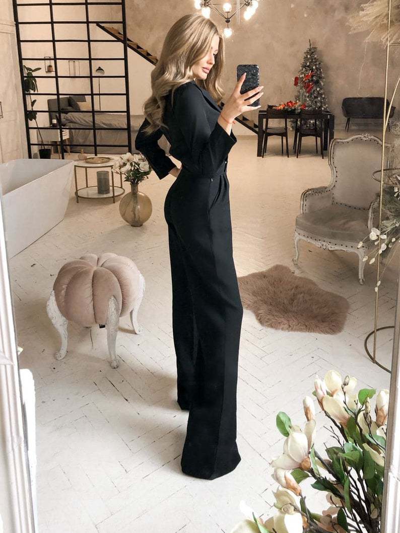 Shania Tekstilmateriale | Almindelig Pasform Langærmet Jumpsuit | Heldragt Design til Hverdagsbrug & Casual Aktiviteter | Vanero