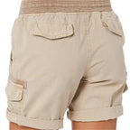Dameshorts Bomuldsblanding | Afslappet Pasform Shorts | Design med Sidelommer til Sommer- og Fritidsbrug | Vanero