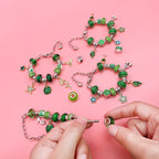DIY Charm Armbåndssæt Sølvfarvede Komponenter | Justerbart Smykkefremstillingssæt | Perler & Charms Til Kreative Smykkeprojekter | Vanero