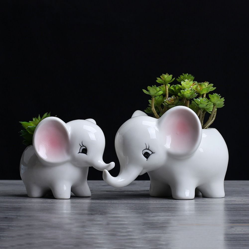 ElephantElegance Skulptural Planter | Moderne Dekorativt Elefantinspireret Design | Vanero