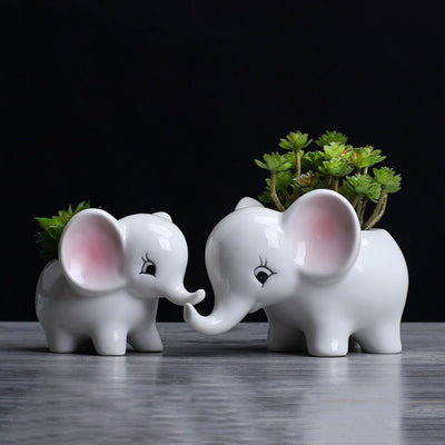 ElephantElegance Skulptural Planter | Moderne Dekorativt Elefantinspireret Design | Vanero