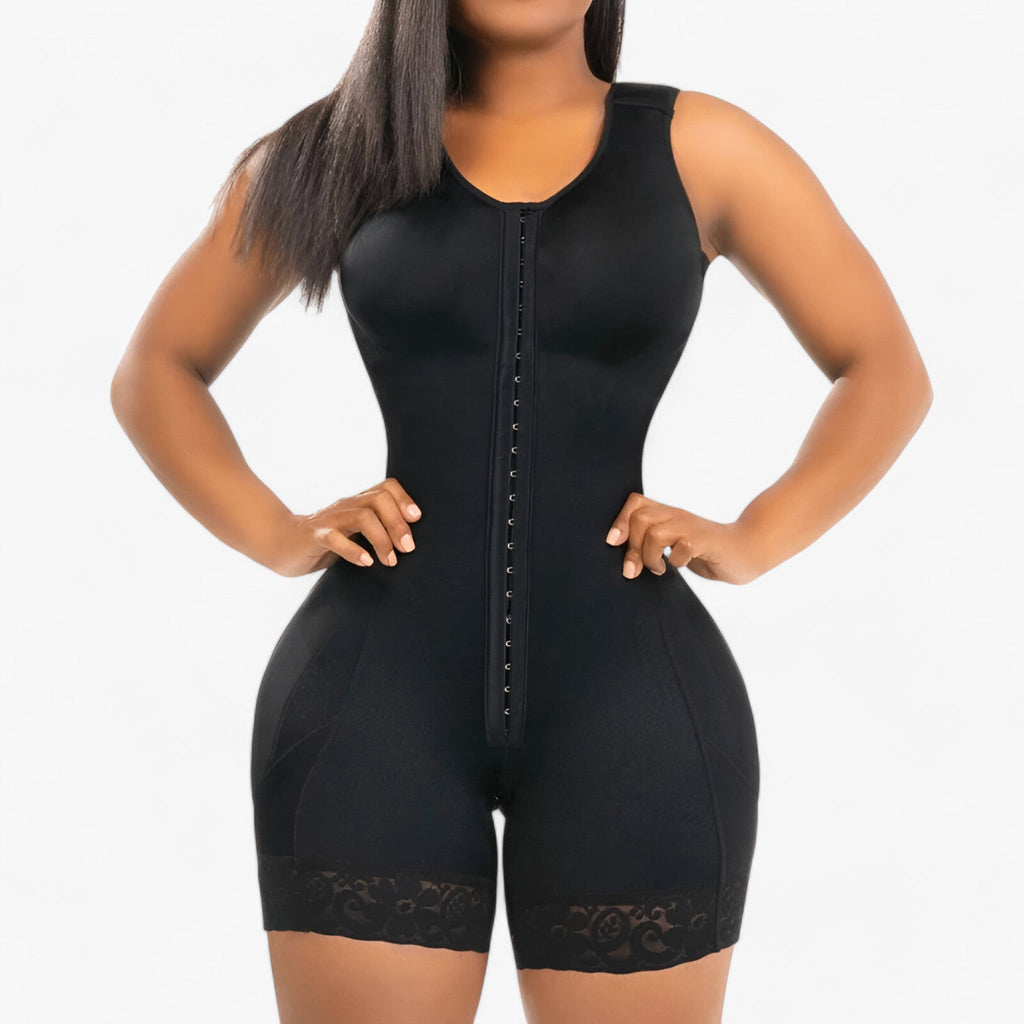 Shapewear-Bodysuit Til Dame | Kompressionspaneler & Korset-Inspireret Design | Sort Baselayer Til Hverdagsbrug | Vanero