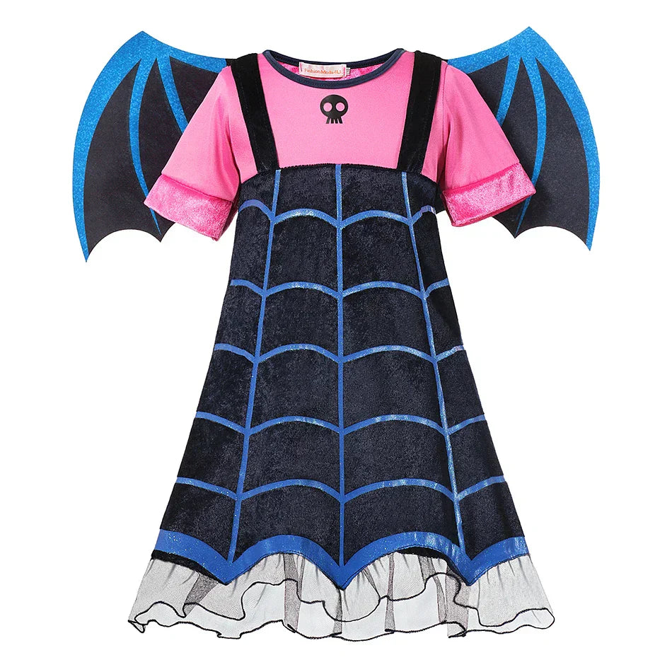 Pige Kostumekjole Polyester & Tylmateriale | Justerbar Strop Tutu Kjole | Klovndesign Til Halloween & Udklædning | Vanero