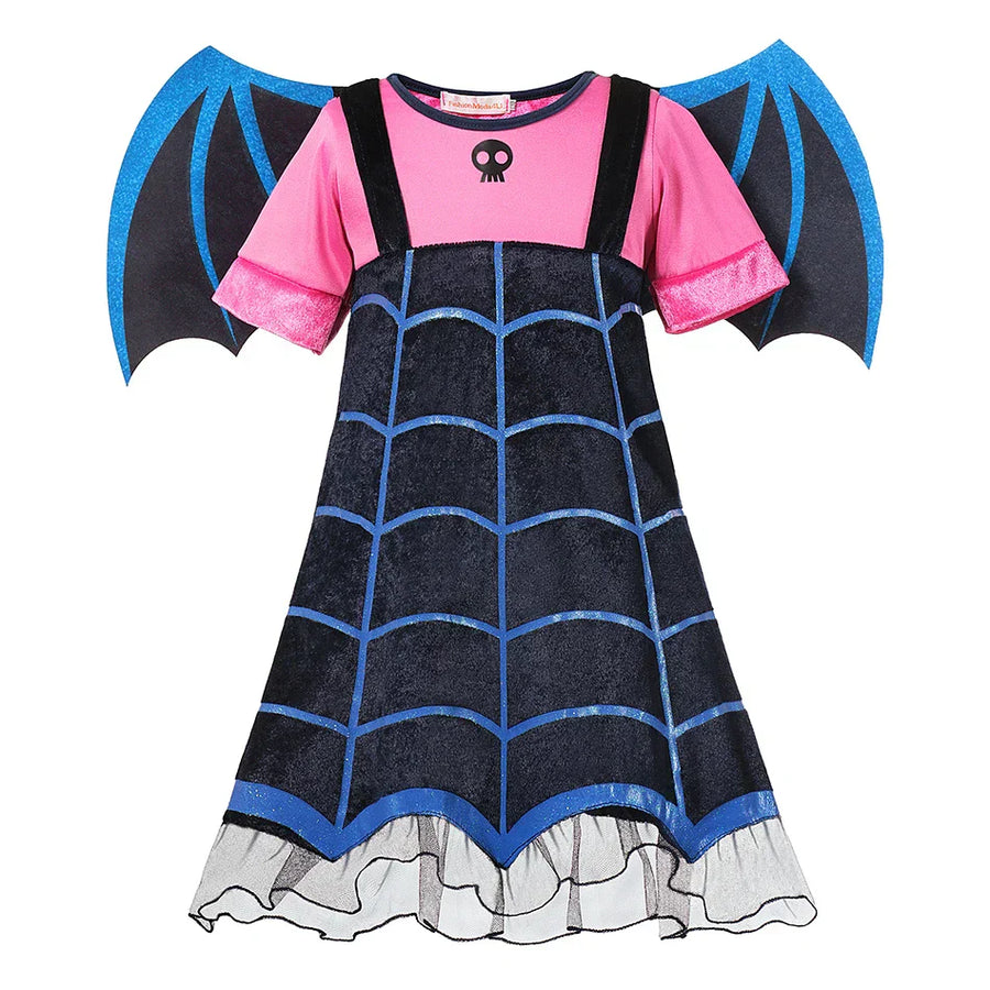 Pige Kostumekjole Polyester & Tylmateriale | Justerbar Strop Tutu Kjole | Klovndesign Til Halloween & Udklædning | Vanero