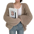 Dame Strikket Cardigan Akrylblanding | Oversized Åben Cardigan | Kabelstrikket Design Til Hverdagsbrug & Sæsonbrug | Vanero