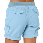 Dameshorts Bomuldsblanding | Afslappet Pasform Shorts | Design med Sidelommer til Sommer- og Fritidsbrug | Vanero
