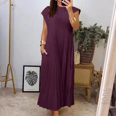 Tamara | Elegant Plisseret Maxikjole l Vanero