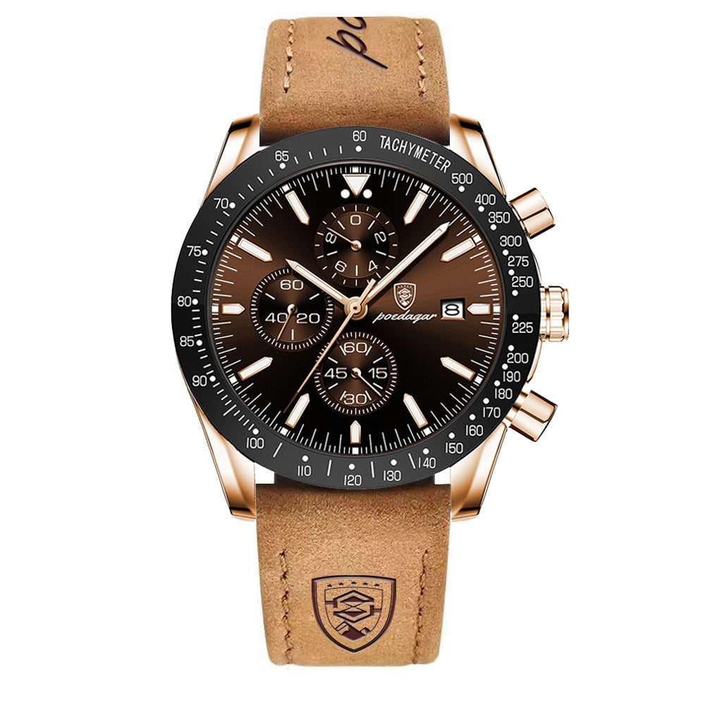 Herreur Quartz Urværk | Chronograph Urskive & Datovisning | Hverdagsbrug & Businessbeklædning | Vanero