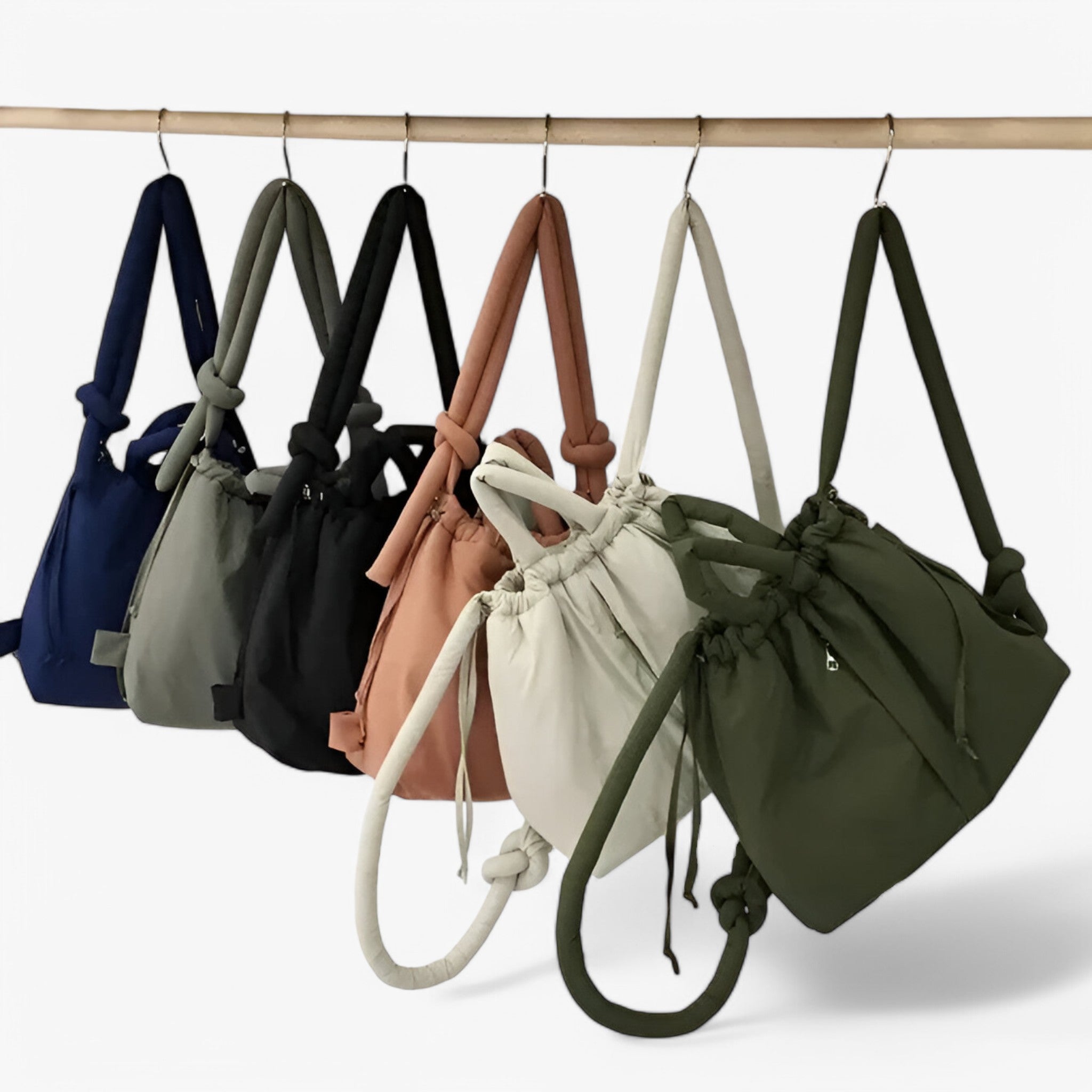 Dame Puffer Skuldertaske Nylon | Quiltet Håndtaske Med Lynlås | Til Hverdagsbrug & Skulderbæring | Vanero