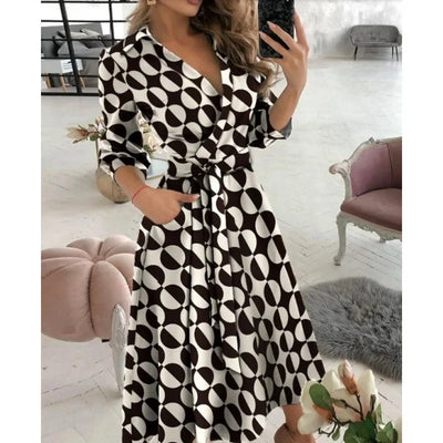 Milena | Stilfuld Sommerfugleprint Omslagskjole l Vanero