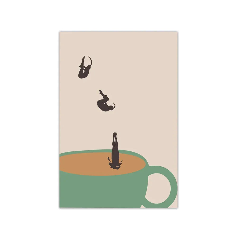 MugDive | Fantasifulde Kunstplakater Inspireret af Kaffe | Vanero