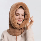 Hættetørklæde Polyester Fleece | One Size Hætte & Halsvarmer | Fleeceforet Design til Vinter- & Udendørsbrug | Vanero