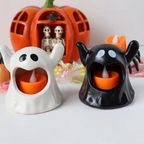 Halloween Spøgelse LED Lampe | Batteridrevet Plastdekoration | Til Indendørs Sæsonudsmykning | Vanero