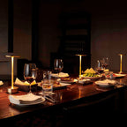 LED Bordlampe Aluminium | Genopladelig Lampe med Touch-Dæmpning | Justerbar Stemningsbelysning | Vanero