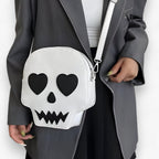 Spøgelse Crossbody Taske i PU | Justerbar Skulderrem | Halloween-Inspireret Håndtaske Til Casual & Kostumebrug | Vanero