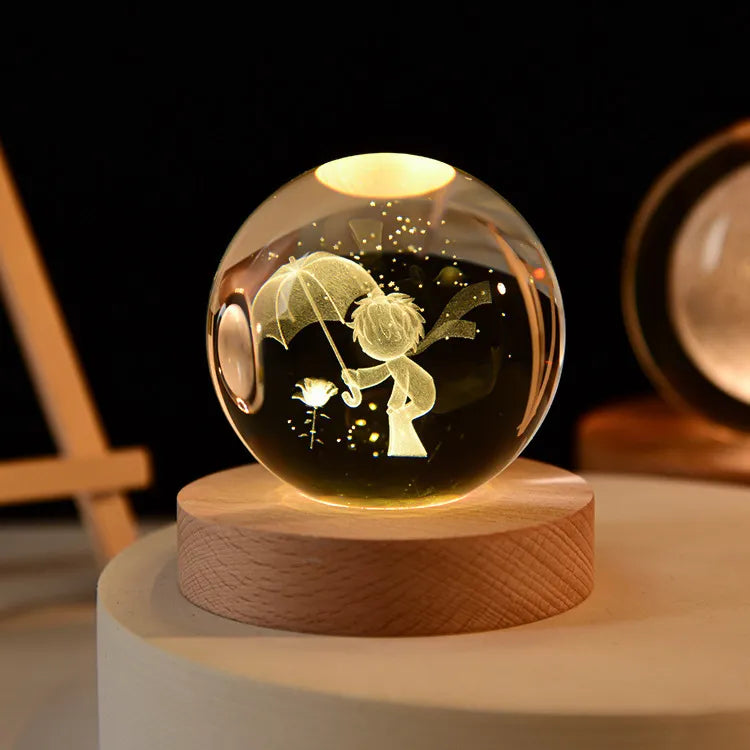 MagicGlow | USB Natbordslampe Kugle med Blødt Stemningslys | Vanero