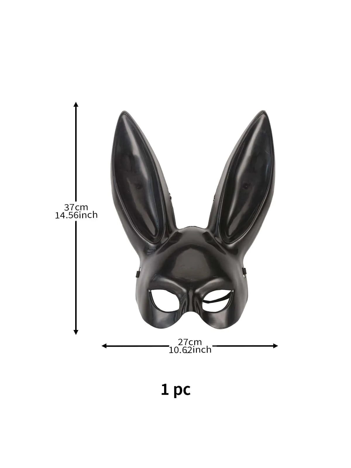 Kanin Cosplay Maske | Justerbar Rem & Design Med Lange Ører | Let Kostumetilbehør Til Halloween & Temafester | Vanero