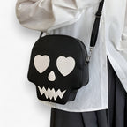 Spøgelse Crossbody Taske i PU | Justerbar Skulderrem | Halloween-Inspireret Håndtaske Til Casual & Kostumebrug | Vanero