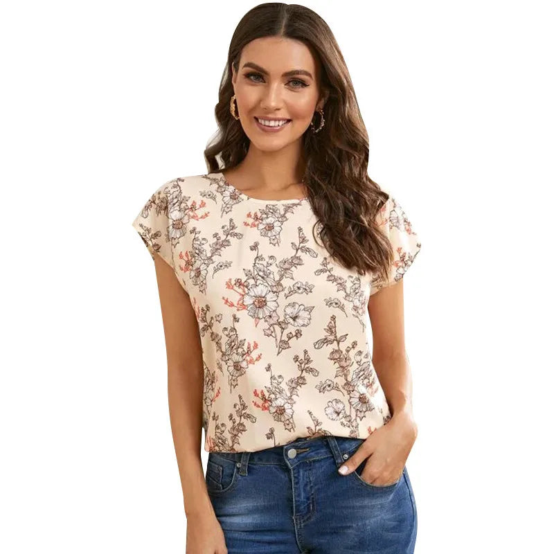 Friske Blomsterprint l  Blomsterprint Sommerbluse l Vanero