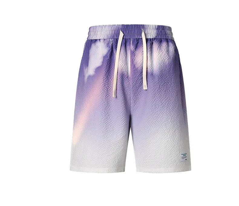 Herresæt Bomuld Polyester Blanding | Relaxed Fit To-Delt Sæt | Fade Design med Shorts til Hverdagsbrug & Fritidsaktiviteter | Vanero