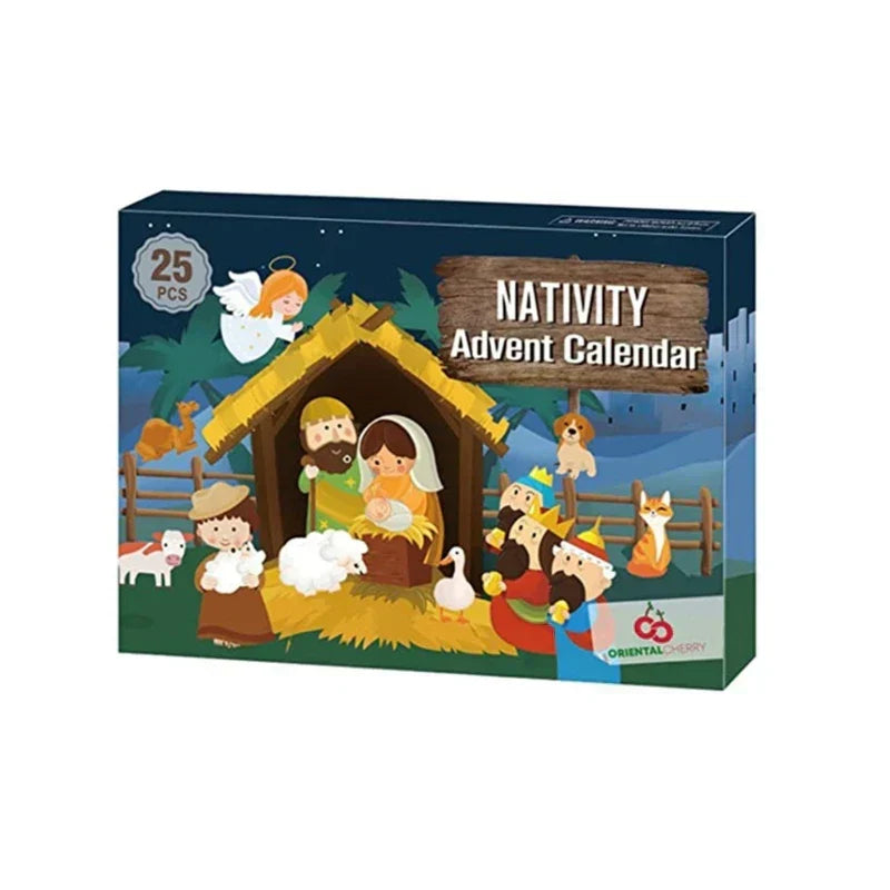 HolyTradition | Krybbens Adventskalender med 24 Harzminiaturer | Vanero