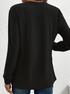 Damebluse Bomulds-Polyesterblanding | Regular Fit Bluse Med Knaplukning | Struktureret Design til Hverdagsbrug & Formelle Anledninger | Vanero
