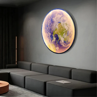 Lunara | LED Væglampe til Senge med Jord en Måne Design | Vanero