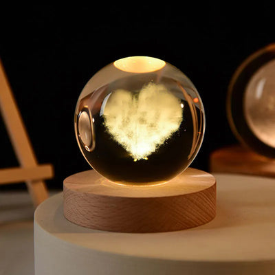 MagicGlow | USB Natbordslampe Kugle med Blødt Stemningslys | Vanero