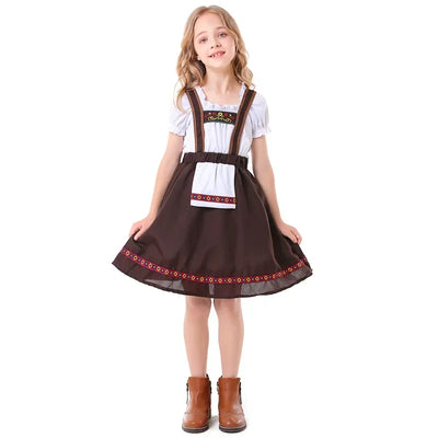 Børn Oktoberfest Kostume | Traditionelt Bayern Dirndl kjole | Vanero