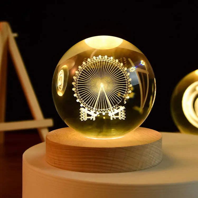 MagicGlow | USB Natbordslampe Kugle med Blødt Stemningslys | Vanero