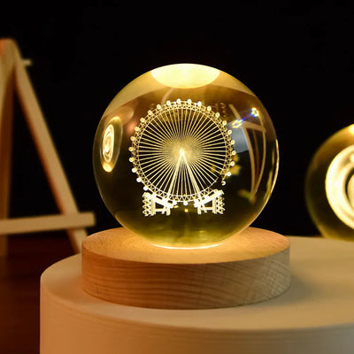 MagicGlow | USB Natbordslampe Kugle med Blødt Stemningslys | Vanero