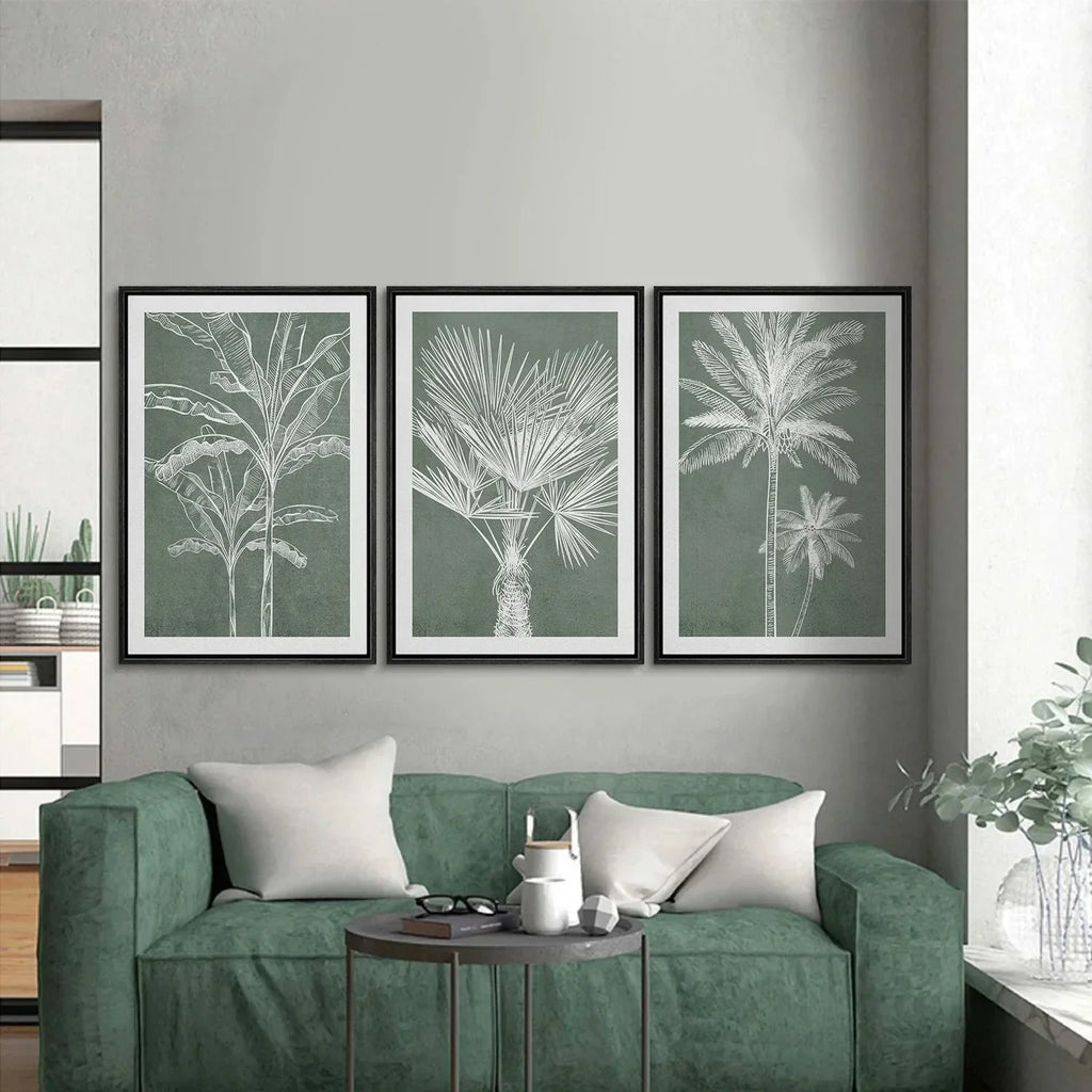 Botanisk Vægplakat | Tropisk Løvmotiv uden Ramme | Vægdekoration til Hjemmet | Vanero